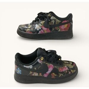 Nike Air Force 1 Low Black Floral Women's 8 Authentic Limited Edition